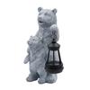 Animal Ornaments, Gardens, Courtyards, Outdoor Solar Resin Craft Decorations, Black Bear Sculptures, Garden Ornaments