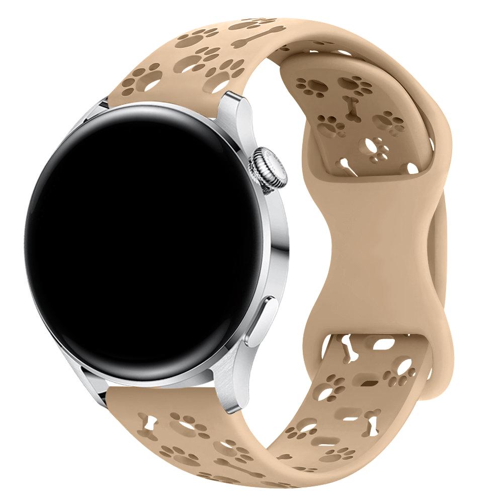 2 шт. Ремешки для Samsung Galaxy watch 4/5/6/7 Гравировка Лапа Собаки Браслет Correa Ремешок Пояс для HUAWEI watch GT 4/5/6/Pro