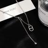 Banyan Tree S925 Silver Pig Nose Zircon Pendant Tassel Necklace for Women