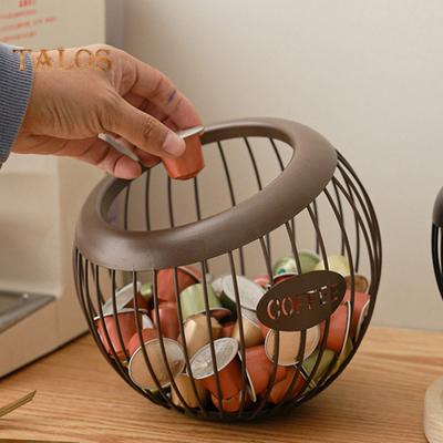 Держатель для чашки K для прилавка. Металлическая корзина для хранения капсул для кофе. Большой вместительный органайзер для чашек K для Keurig Nespresso Vertuo. Органайзер для кофейной станции. Чайный пакетик.