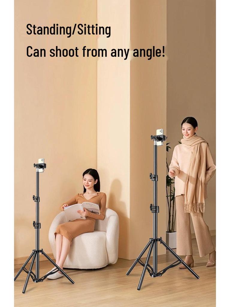 2.1m Photography & Video Tripod with Light Stand for Desktop or Floor Use