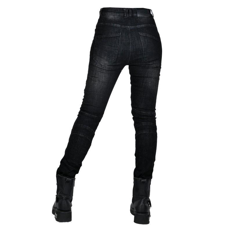 Womens Vintage Slim Fit Motorcycle Jeans With Extended Protective Padding Harley Riding Use
