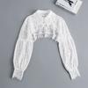 Lace False Collar Floral Loose Top Coat Cute Clothes Accessories Girl