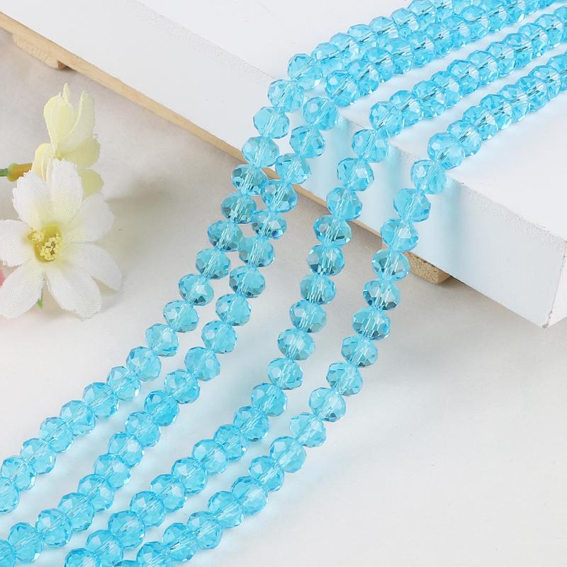 30-200Pcs Rondelle Austria Faceted Crystal Glass Beads Loose Spacer Beads for Jewelry Making