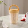 Dripable Fruit Cup with Fork Food Grade Student Portable Picnic Storage Bucket Plastic Cup Sealed Leak Proof Salad Cup 1PC
