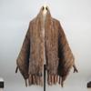 Hot Sale Lady Long Style Genuine Fur Scarves Women Winter Knitted Real Mink Fur Scarf Shawl Natural Warm Mink Fur Pashmina