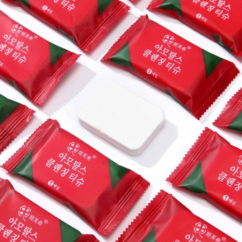 Набор портативных спрессованных хлопковых полотенец для лица - Утолщенные одноразовые дорожные салфетки