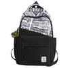 Letter Print Schoolbag Men's Large Capacity Backpack Student Travel Backpack