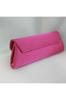 Women's Stylish and Useful Evening Dress Bag Shiny Fuchsia Satin Colored Stone Evening Bag