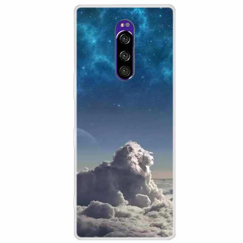Чехол для Sony Xperia 1 Роскошные Животные Прозрачная Крышка для Sony Xperia1 XZ4 SO-03L SOV40 J8110 J9150 J8170 Корпуса Чехлы для Телефона