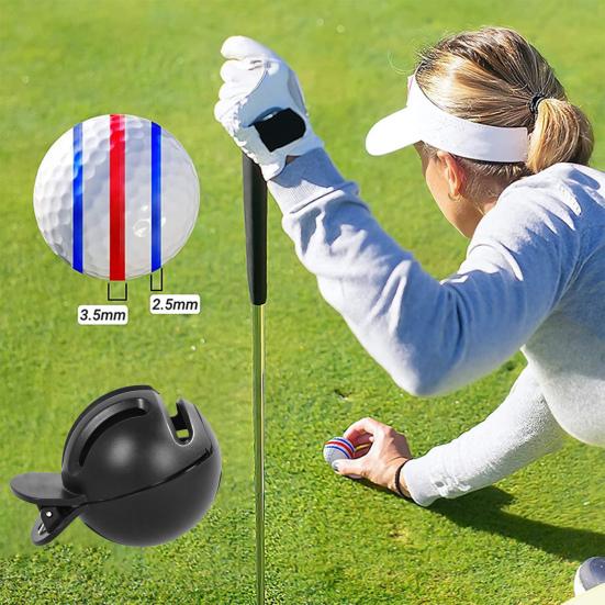 Golf Ball Line Drawing Tool Clip Triple Line Drawing Stencil Ball Liner Marker Template Portable
