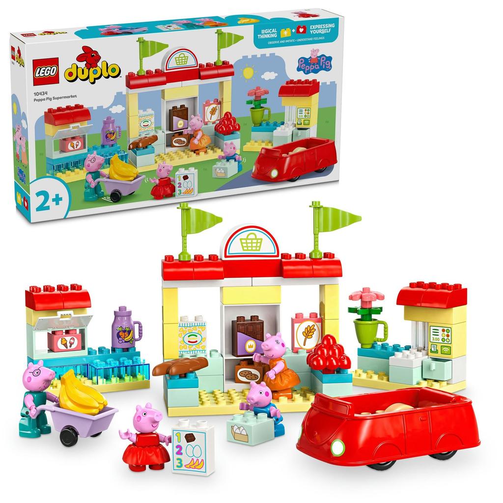 LEGO Duplo Peppa Pig Supermarket Treats Toys Present Birthday Blocks Educational Christmas Boys Girls Children 1 and a Half Years Old 2 Years Old 4