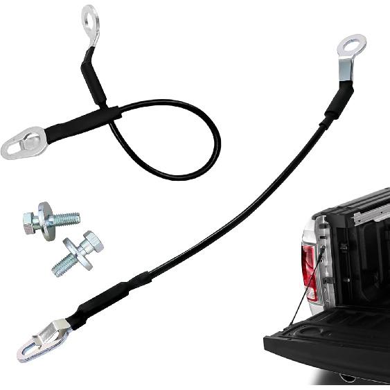 88980510 Tailgate Cable Strap with Bolt, Tailgate Parts, Fit for 1999-2007 Chevy Silverado Avalanche GMC Sierra 1500 2500 3500, Replace 88980509