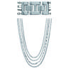 [K3719] — Стальное колье «Хореография» (4 ряда) — 50 см