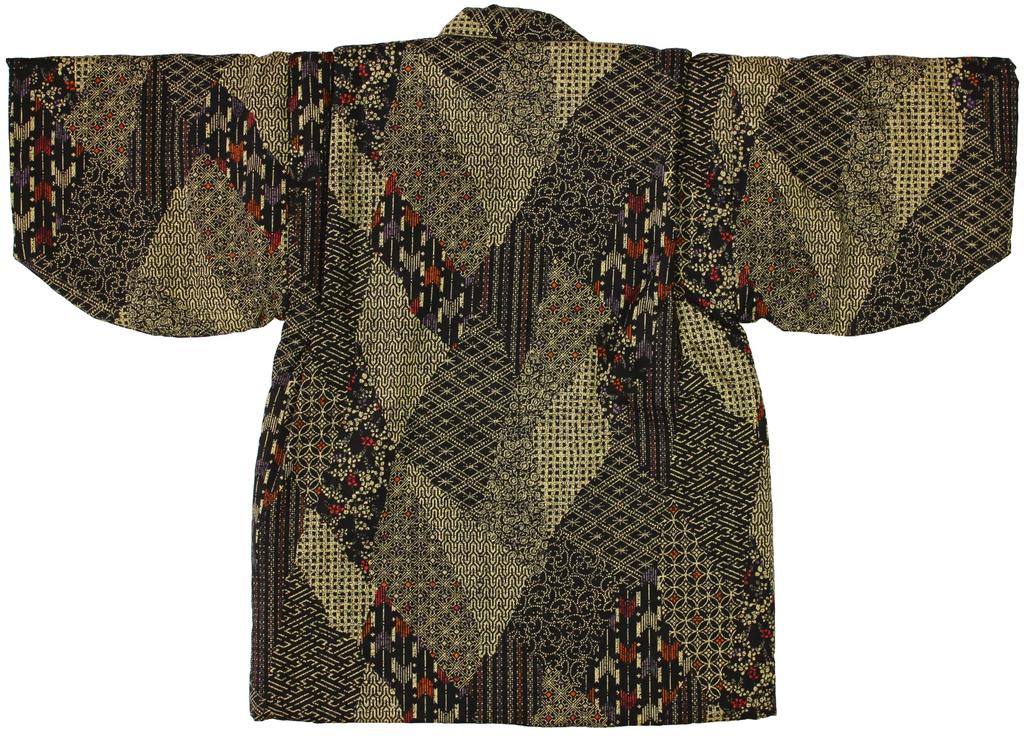 Chanchanko Hanten Hanten, старый стиль ткани, смена черного цвета, размер спинки, сделано в Японии [Warudo] Детский Hakaten, для мальчиков, выкройка, материал, одеяло, 90 см,