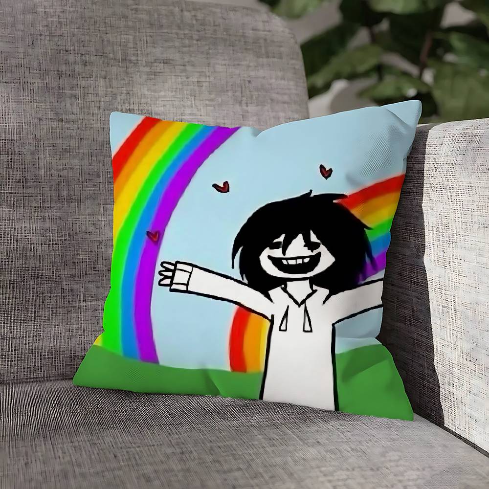 Жуткий городской убийца Джефф Наволочка для диванного декора Автомобиль Офис Комната Принт Наволочка Украшения и Защитник