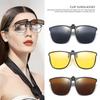 Non-polarized Flip-up Sunglasses Clips for Myopia Glasses Retro Big Size Square TAC Material Glasses Clip-on Sunglass Clip
