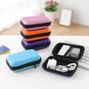 Portable Square/Rectangle Nylon USB Disk Earphones Storage Bag Organizer Case