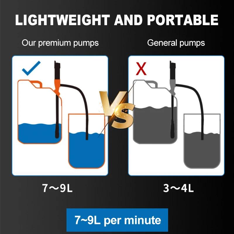 Portable Electric Oil Extractor Pump Battery Power Fuel Pump Handheld Liquid Fuel and Water Transfer Pump Tools with A Gun Mouth