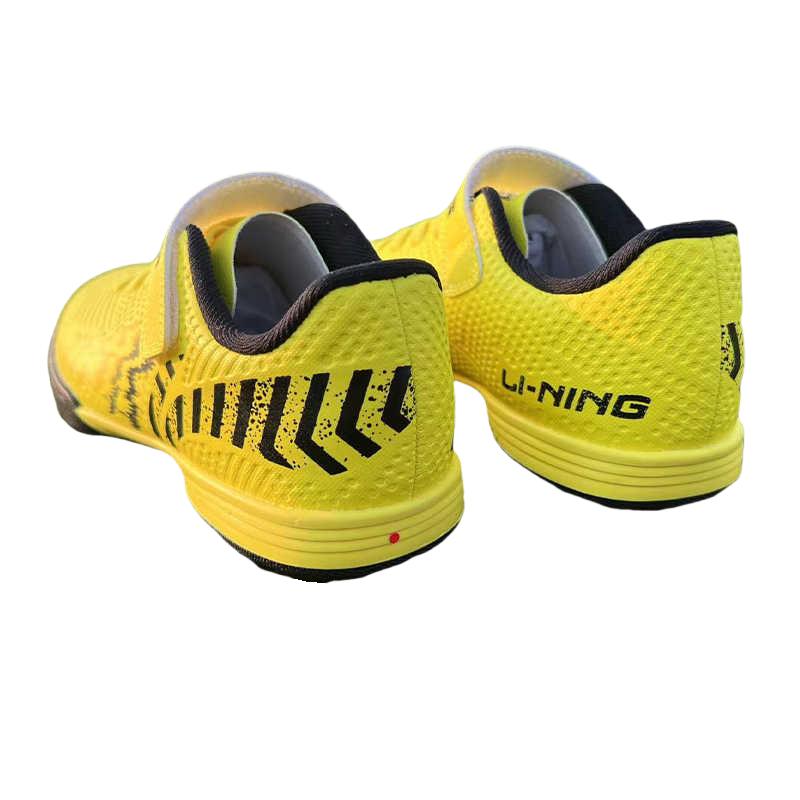 Li-Ning Удобные Простые Нескользящие Прочные Низкие Детские Футбольные Бутсы Детские кроссовки Желтый Черный YKGU008-7
