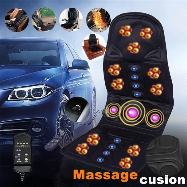 Новая подушка сиденья с вибромассажем и подогревом — 8 стилей массажа для шеи, плеч, спины/поясницы, бедер — идеально подходит для дома, офиса, автомобиля