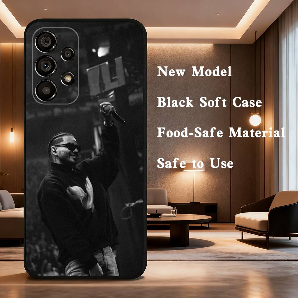 Singer A-Alvaro D-Diaz Case For Samsung Galaxy A73,52,71,22,Note,31,8,9,53,32,72,41,J7,Soft Black Silicone Cover