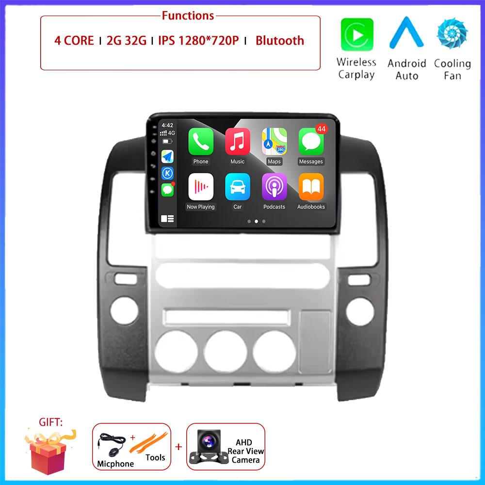 9-дюймовая ОС Android для Nissan Pathfinder R51 2004 - 2009 Автомобильный радиоприемник, стерео, мультимедиа, видео, GPS-навигатор, плеер с QLED-экраном BT 5.0