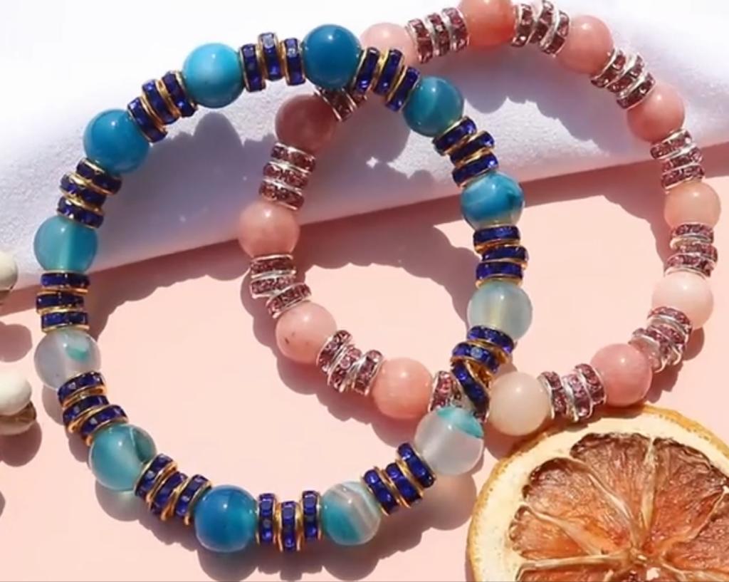 60-20Pcs 4-12mm Round Natural Stone Watermelon Red Stone Loose Beads For Jewelry Making DIY Bracelets Fashion Jewelry Accessory Beading Accessories