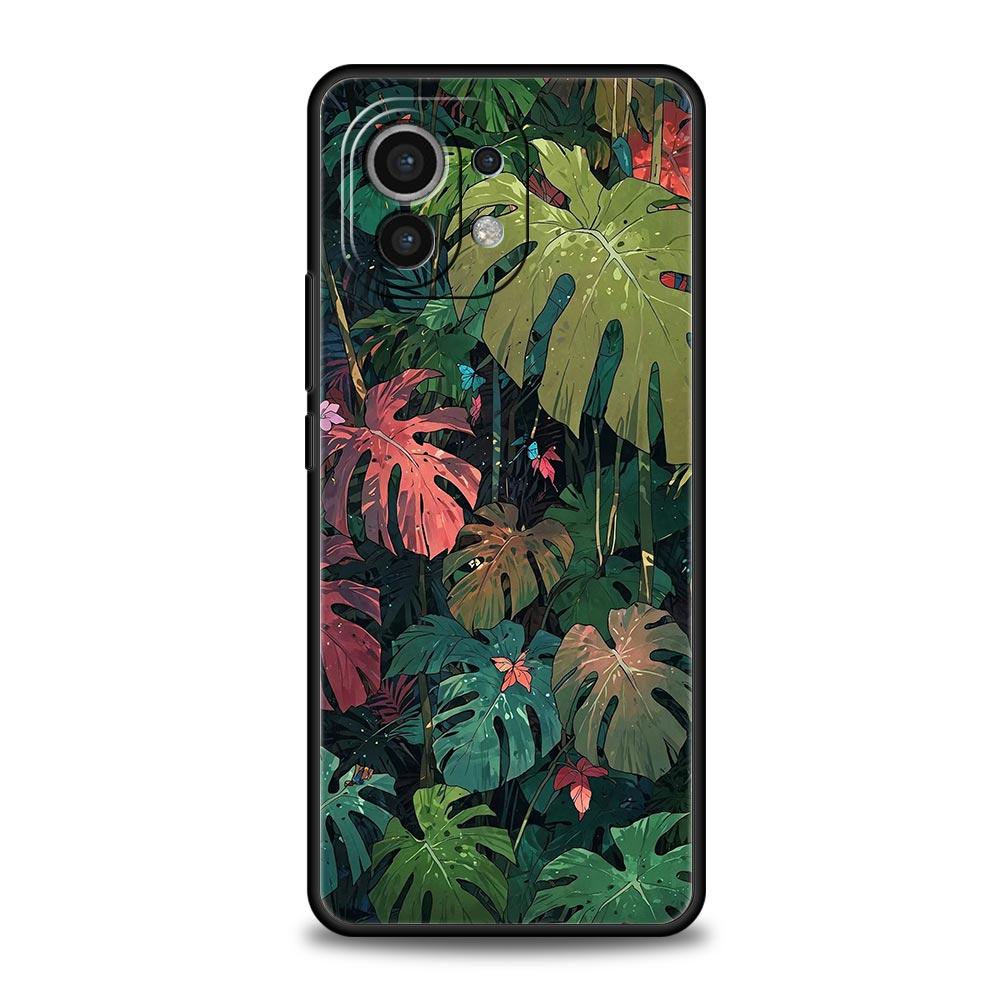 Абстрактные Растения Цветок Чехол для Телефона для Xiaomi Mi 17 Pro Max 15 14 13 12 11 Ultra 15T 14T 13T 12T 11T Pro Lite Мягкий ТПУ Чехлы