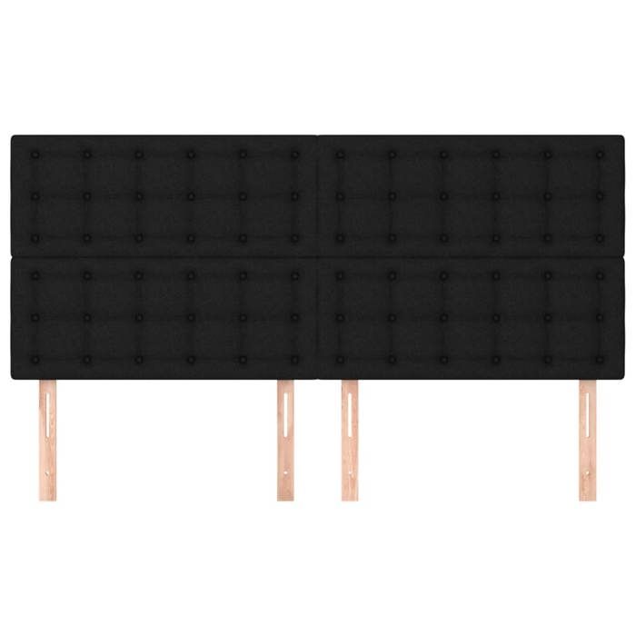 Maison Exclusive - Tête de lit Noir 160x5x118/128 cm Tissu