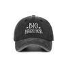 Vintage Big Brother Big Sister Caps Adjustable Kids Dad Hat Fashion Siblings Baseball Hats  Gifts