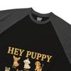Свитшот с рукавами реглан, черный - Hey Puppy