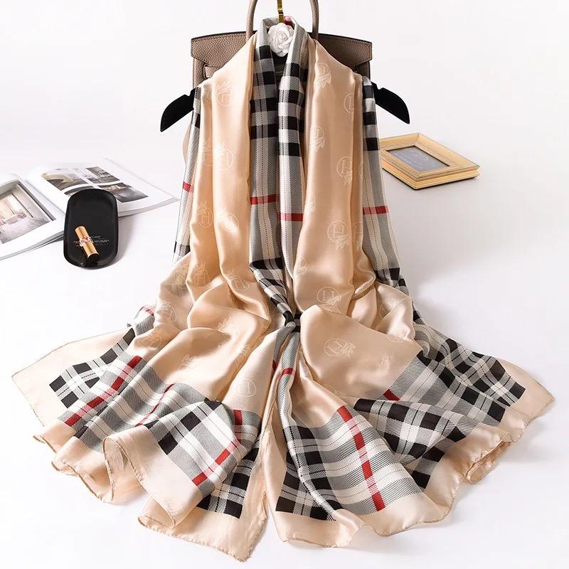 180*90см модный шарф Роскошного бренда Женский платок Шаль Накидка Весенний шарф Хиджаб Буфанда Фуляр Женская бандана Пляжные столы Шелк