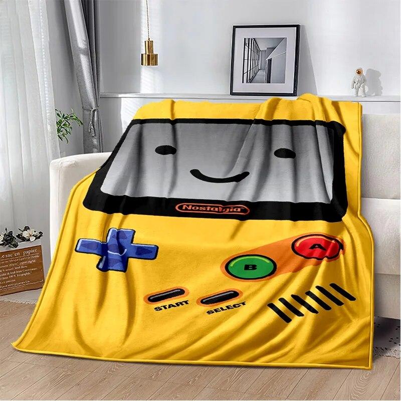 Одеяло для игровой консоли Game Boy GamePad в стиле ретро, ​​мягкое одеяло для дома, спальни, кровати, дивана, пикника, путешествия, офиса, одеяло, детское одеяло