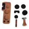 Complete Barista Espresso Tamping Stand Set with Coffee Tamper and Stirrer for Kitchen Counters and Cafes
