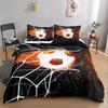 Football Duvet Cover Set 3D Football With Fire Teen Bedding Sets Boys Sports Twin Double Queen King Size Polyester Qulit Cover