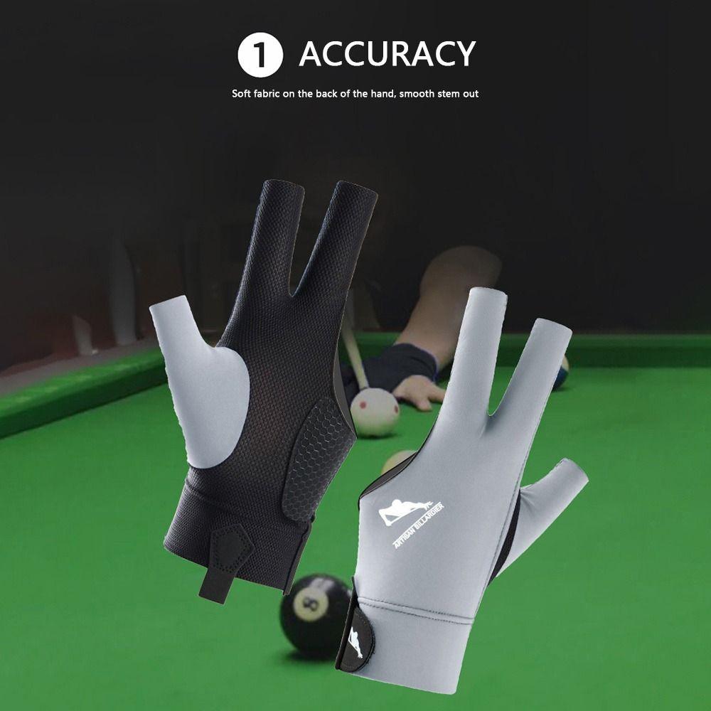 Нескользящие перчатки с тремя пальцами для левой и правой руки, тренировочные перчатки для бильярда, аксессуары для фитнеса