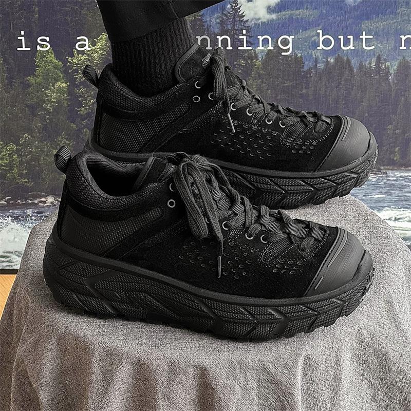 Нескользящие туфли Dude Shoes на платформе для отдыха на открытом воздухе, желтые, корейская версия, ретро-обувь для альпинизма, повседневная мужская спортивная обувь