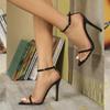 Мода Liyke Модный дизайн Ремешок с двойной пряжкой Туфли на высоком каблуке Гладиаторские сандалии Женские Летние С квадратным носком Праздничные Туфли для платья Женские Сандалии
