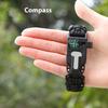 Seven-core Umbrella Rope Woven Five-in-one Bracelet Compass Survival Hand Rope Outdoor Mountaineering Camping Emergency Life-saving Bracelet