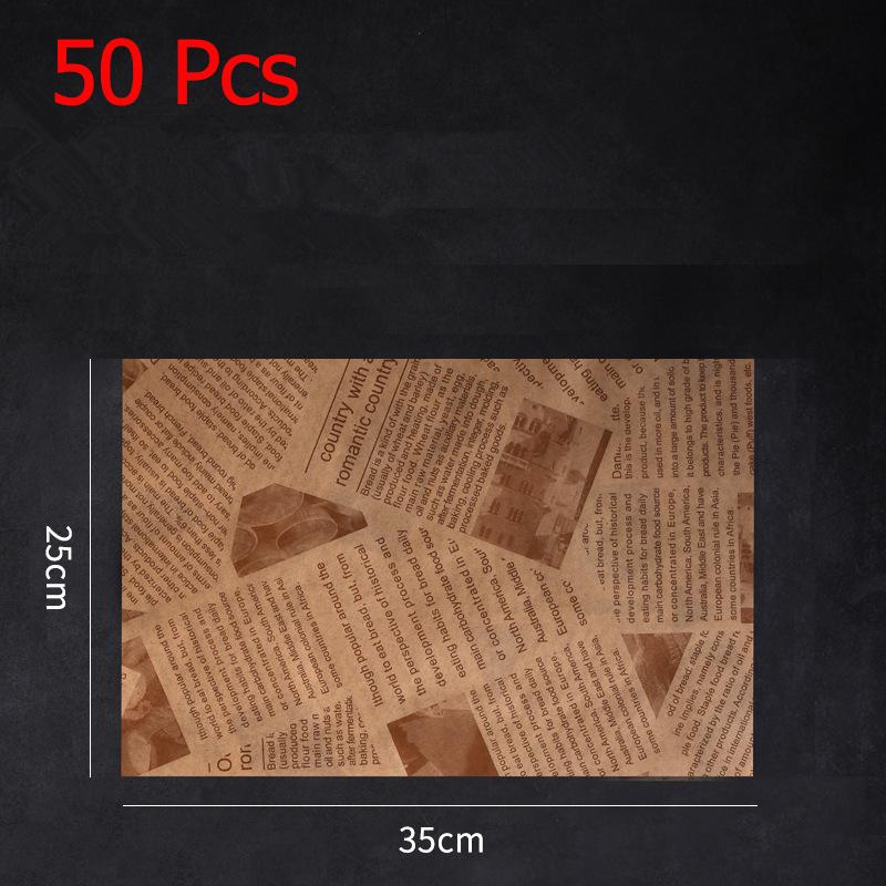 LMETJMA 50Pcs Premium Deli Paper Sandwich Wrapping Paper Greaseproof Non-stick Parchment Paper Baking Paper For Bread Pizza JT69