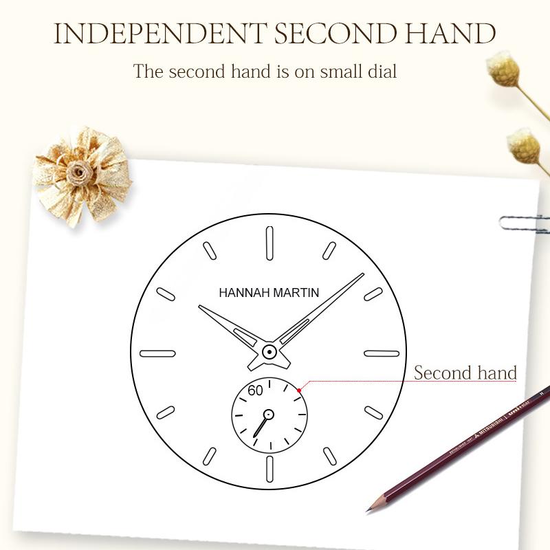 Hannah Martin Small Seconds Dial Quartz Movement Fashion Watch Waterproof Simple Women Gold Mesh Belt Top Brand Ladies Watches