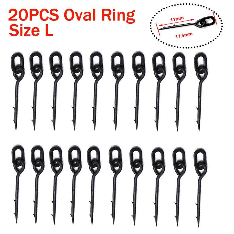 20PCS Metal Bait Spikes Carp Fishing Accessorie Bait Sting Boilies Pin with Ring Corn Ronnie Hair Rig Carp Feeder Tackle