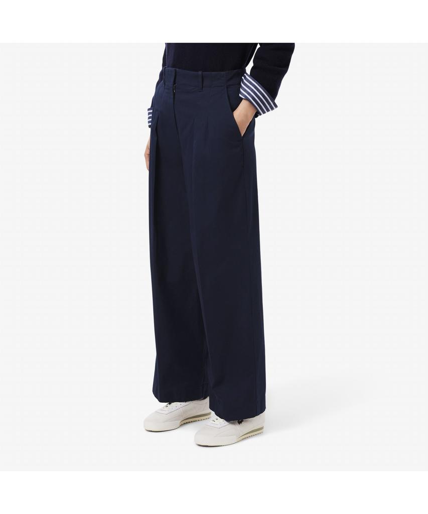 LACOSTE Женские Широкие Хлопковые Брюки Чинос со Стрелками Hf2445-55N 166
