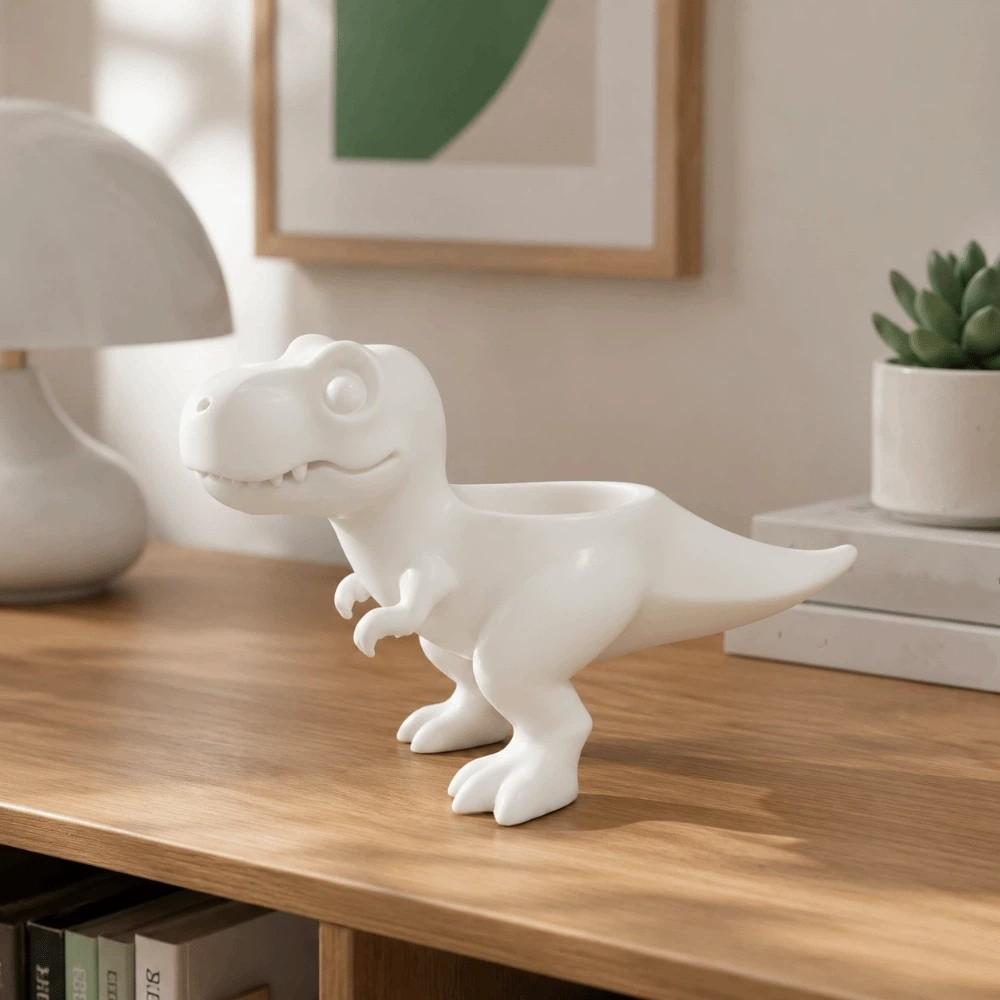 3D Printed Dinosaur Flowerpot Ornaments Mini Potted Planter Dinosaur Statue T-Rex Plant Pot  Gift