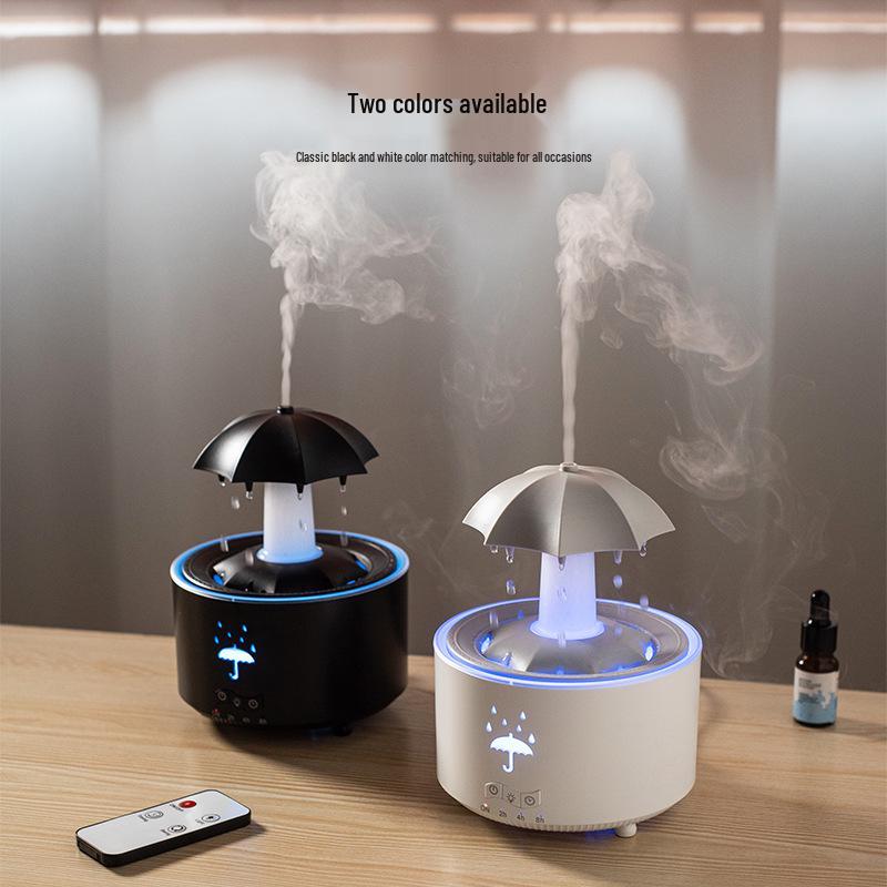 Remote Control Rotating Aroma Diffuser: Large Mist Humidifier with Colorful Light