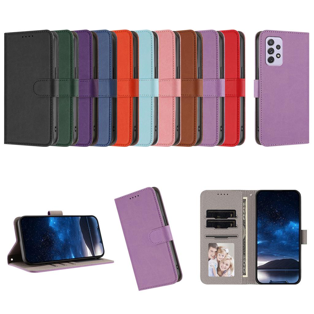 Магнитный чехол-книжка Кожаный чехол для Samsung Galaxy A72 A52 A52S A42 A32 A22 A12 A02 Однотонный Кошелек Фоторамка Сумки Funda