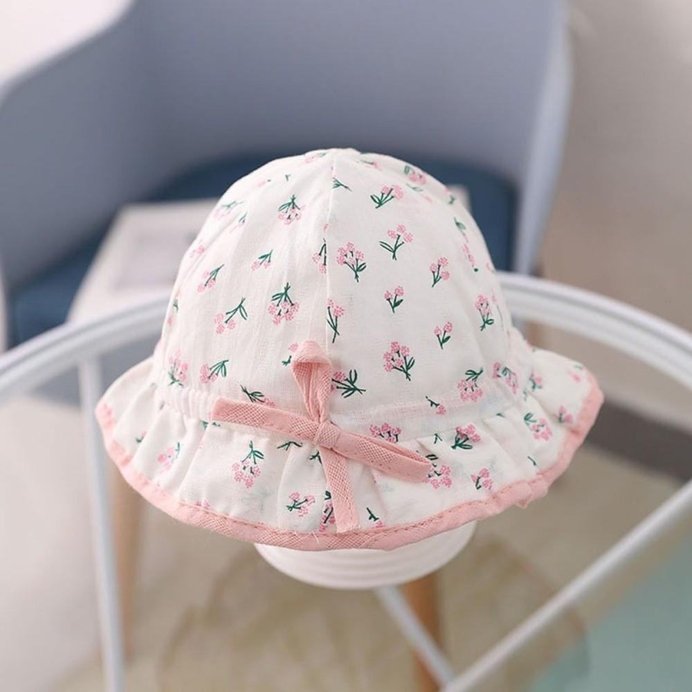 Breathable Kids Sun Hat Lovely Bow Infant Hat Soft Fisherman Hat UV Protection