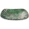 Блюдо Стеклянная Тарелка Овальное Блюдо Тарелка Большая Зеленое Золото 19см Sairan J-kitchens