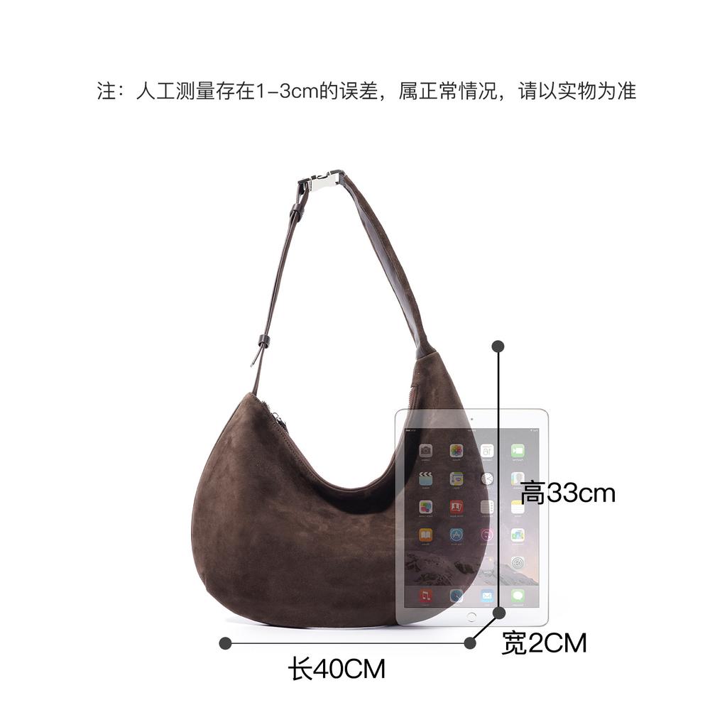 2025 новая простая овчина первый слой анти-бархат не выцветающая нишевый дизайн большая вместимость сумка через плечо сумка-мессенджер женская сумка